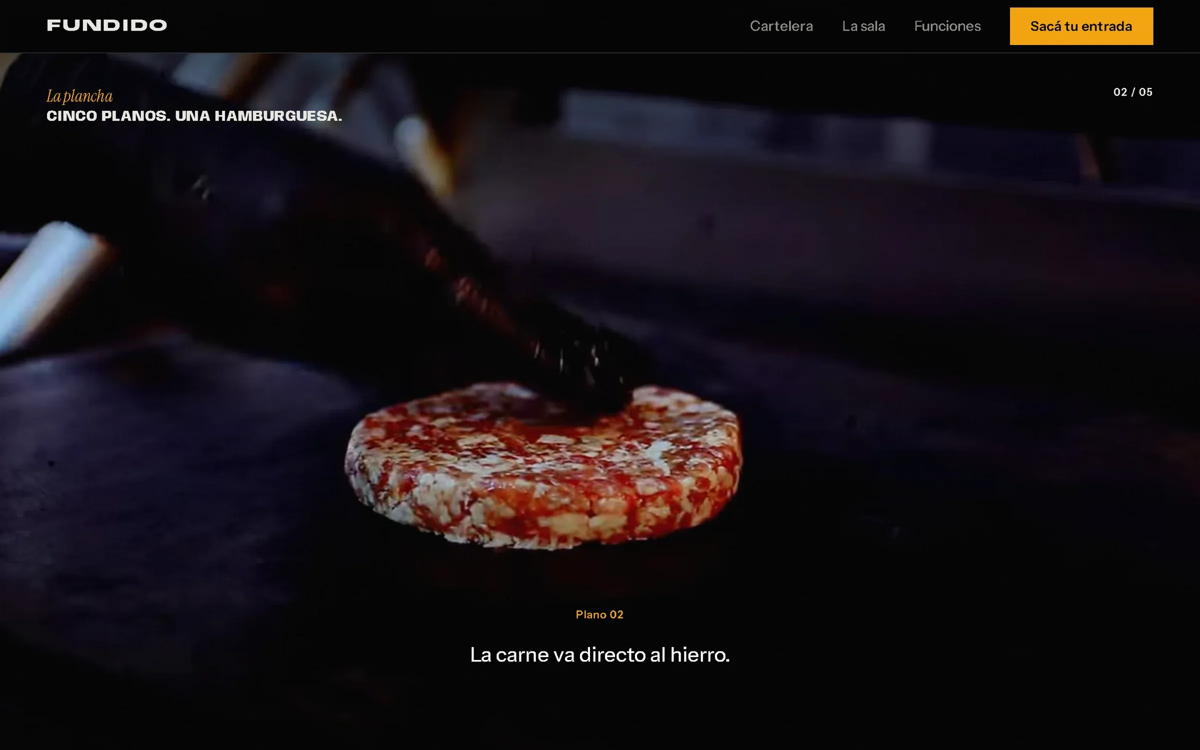 Plano 02 del montaje: la carne va directo al hierro